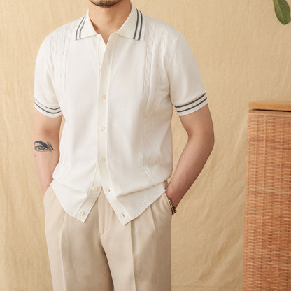 Moda Elite | Koszulka polo z dzianiny bawełnianej