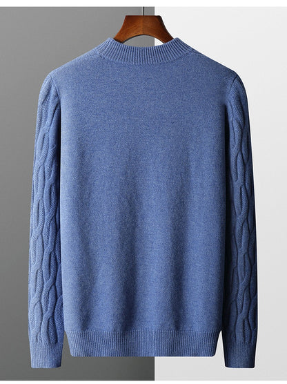 Męski sweter dzianinowy z półgolfem