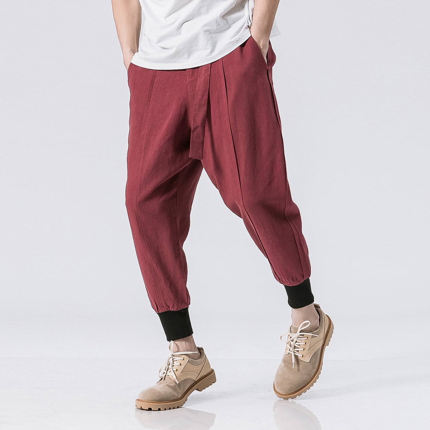 Moda Elite | Spodnie z bawełny i lnu
