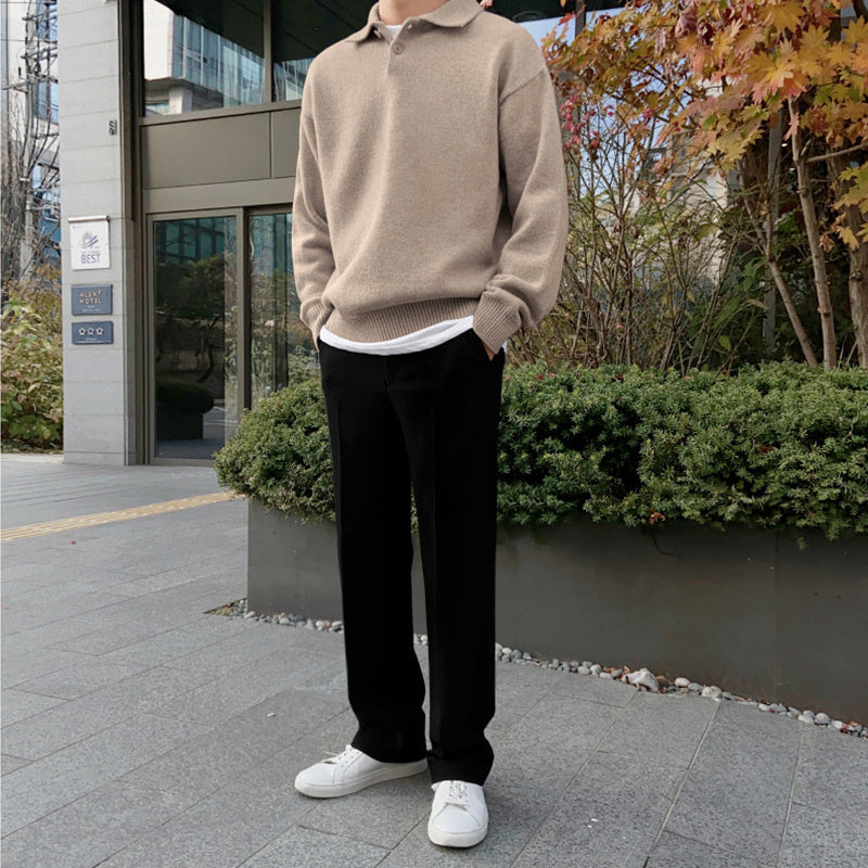 Jesienny sweter z klapami