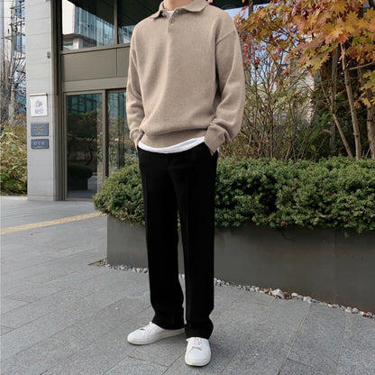 Jesienny sweter z klapami