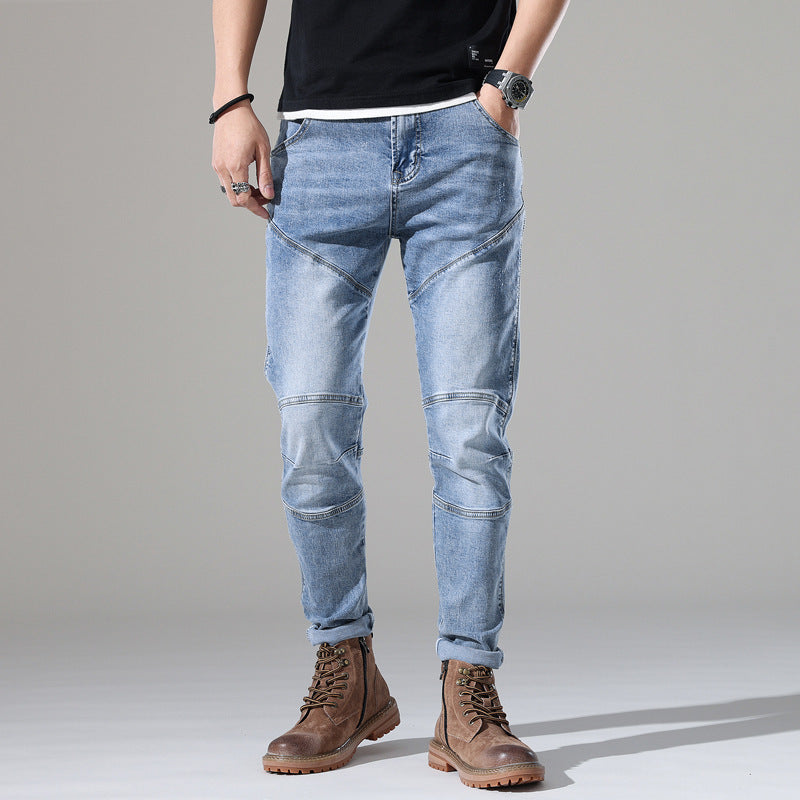 Moda Elite | Jeansy z lekkiego sprania ze stretchem i haftem