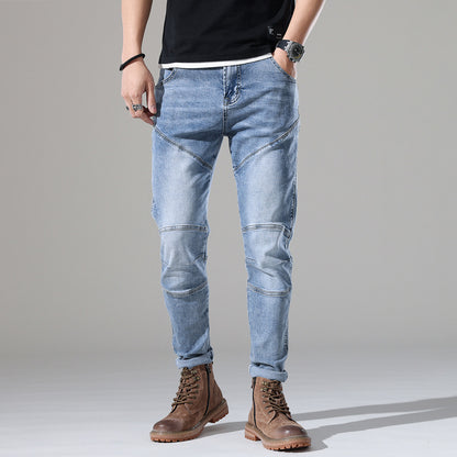 Moda Elite | Jeansy z lekkiego sprania ze stretchem i haftem