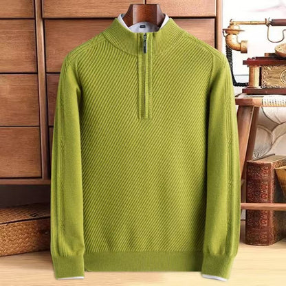 Męski sweter dzianinowy z czystej wełny