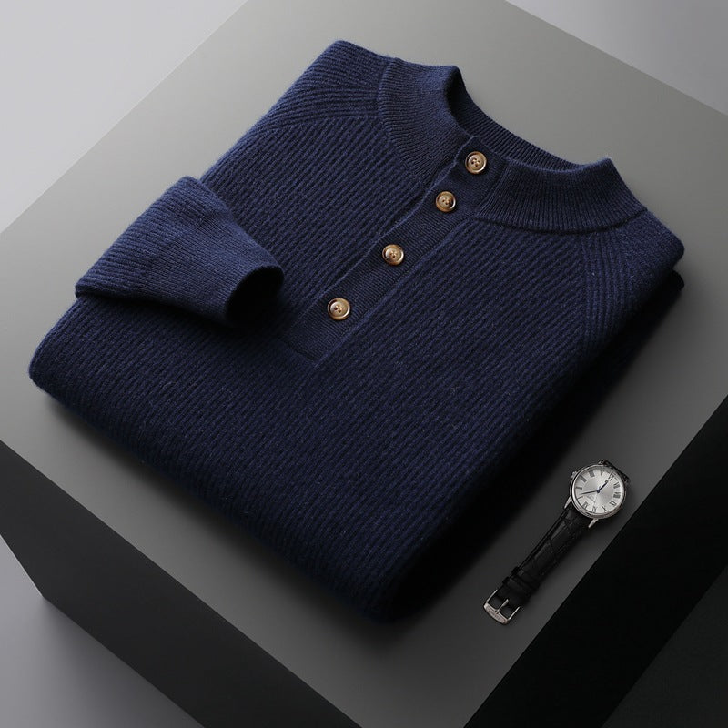 Sweter dzianinowy z zapięciem na guziki