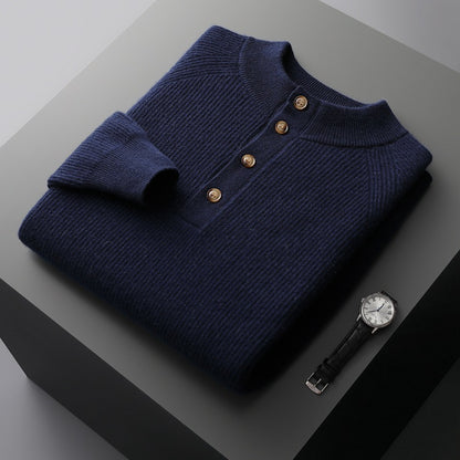 Sweter dzianinowy z zapięciem na guziki