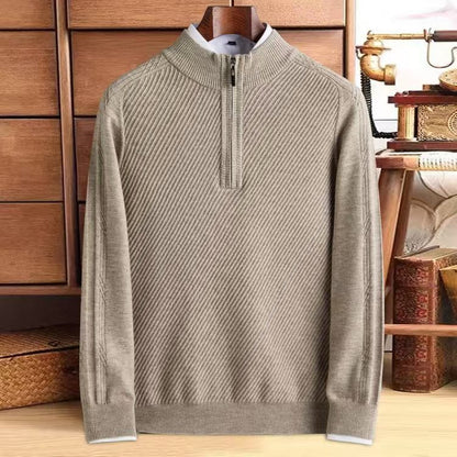 Męski sweter dzianinowy z czystej wełny