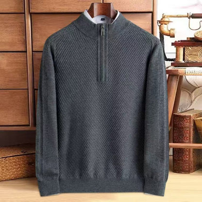 Męski sweter dzianinowy z czystej wełny