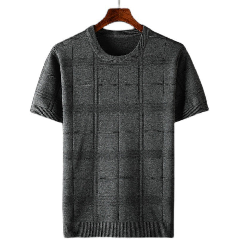 Moda Elite | Sweter dzianinowy z krótkim rękawem