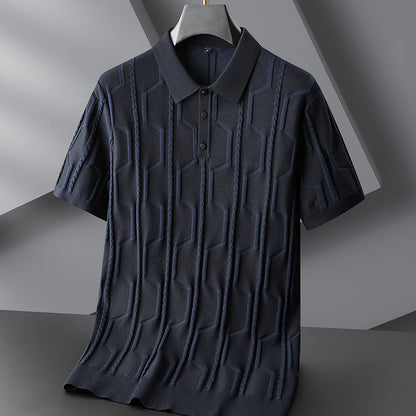 Moda Elite | Koszulka polo z dzianiny żakardowej
