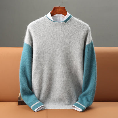 Moda Elite | Ciepły dzianinowy sweter z okrągłym dekoltem
