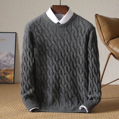 Męski sweter z okrągłym dekoltem – styl casualowy