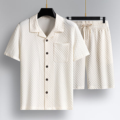 Moda Elite | Komplet z klapami i szortami