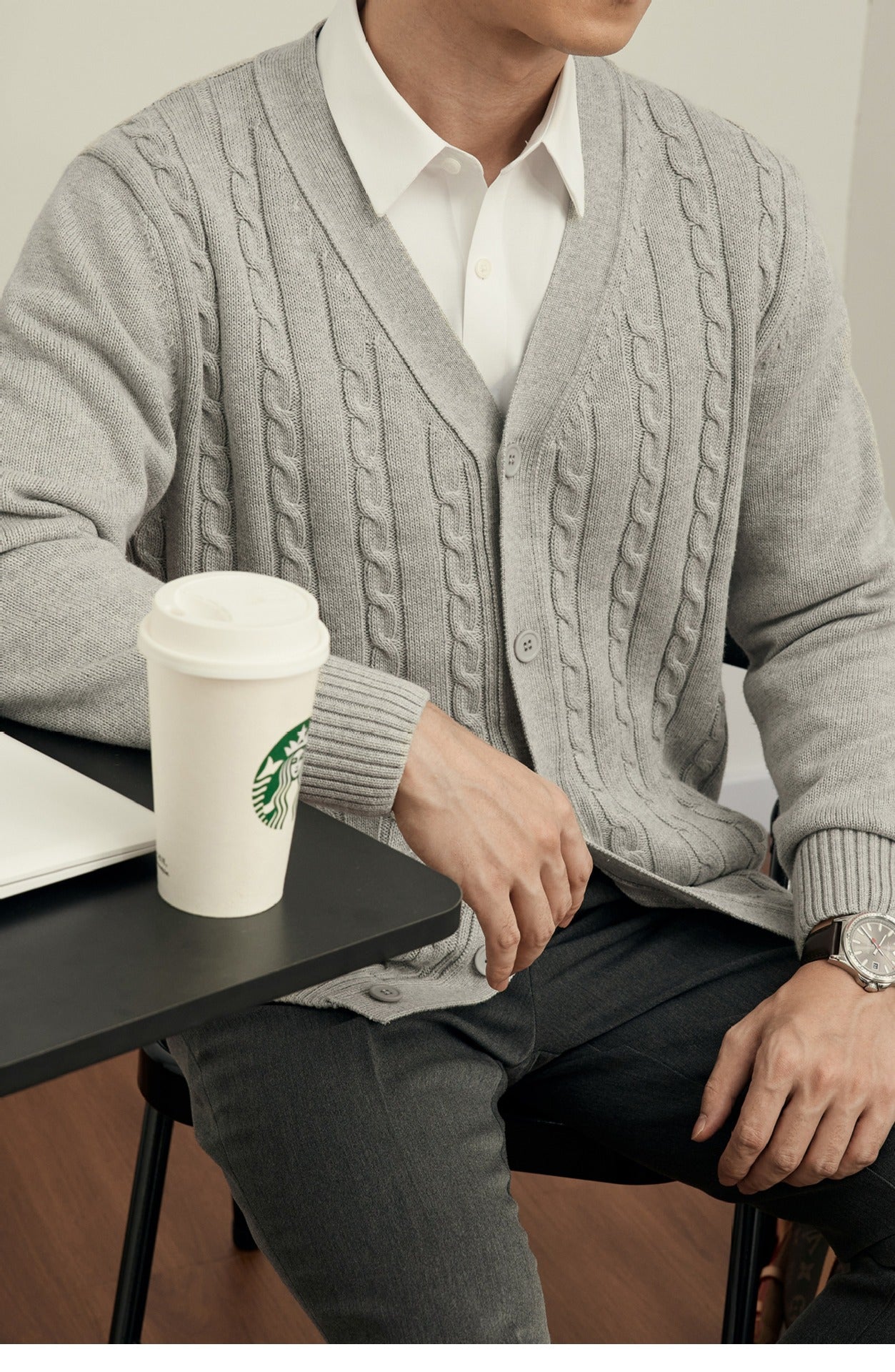 Moda Elite| Sweter kardigan dzianinowy