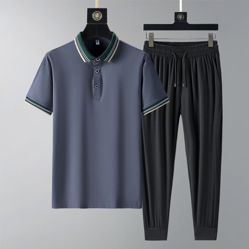 Moda Elite | Szybkoschnący komplet polo i spodnie