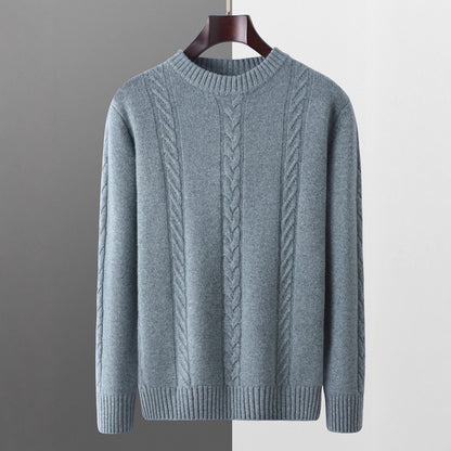 Moda Elite | Sweter z czystej wełny z okrągłym dekoltem