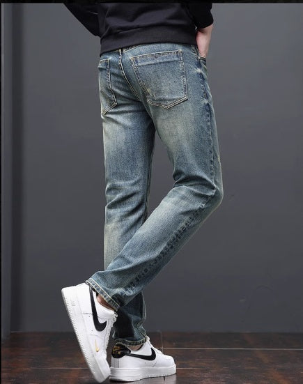 Spodnie slim fit z elastycznym streczem
