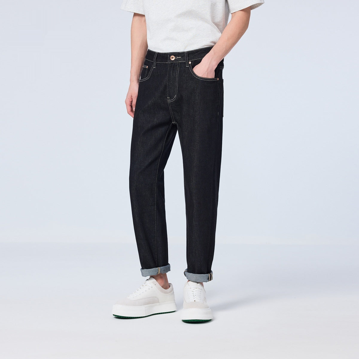 Moda Elite | Luźne, proste, skrócone jeansy
