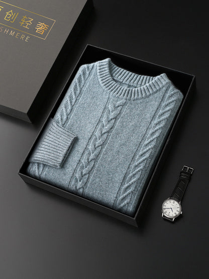 Moda Elite | Sweter z czystej wełny z okrągłym dekoltem