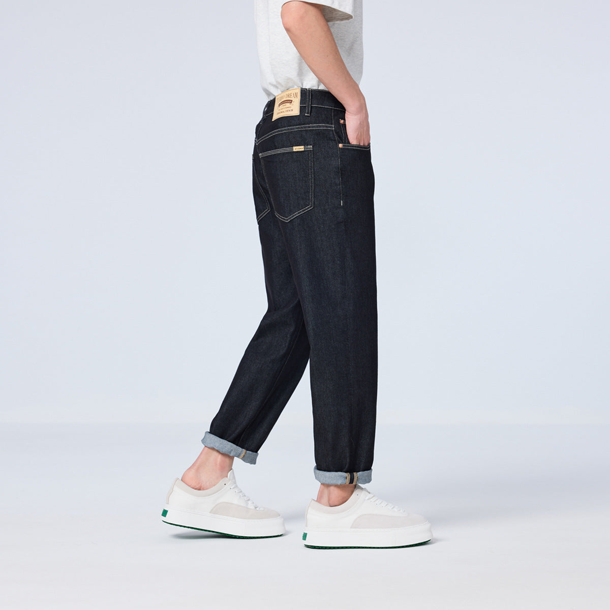 Moda Elite | Luźne, proste, skrócone jeansy