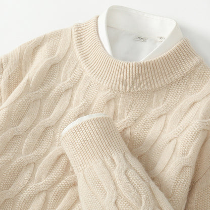 Męski sweter dzianinowy z półgolfem