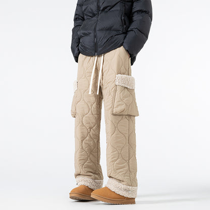 Moda Elite | Spodnie zimowe pikowane z podszewką