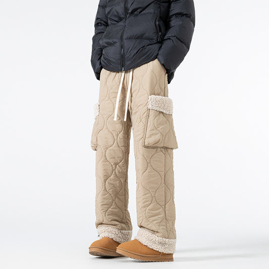 Moda Elite | Spodnie zimowe pikowane z podszewką