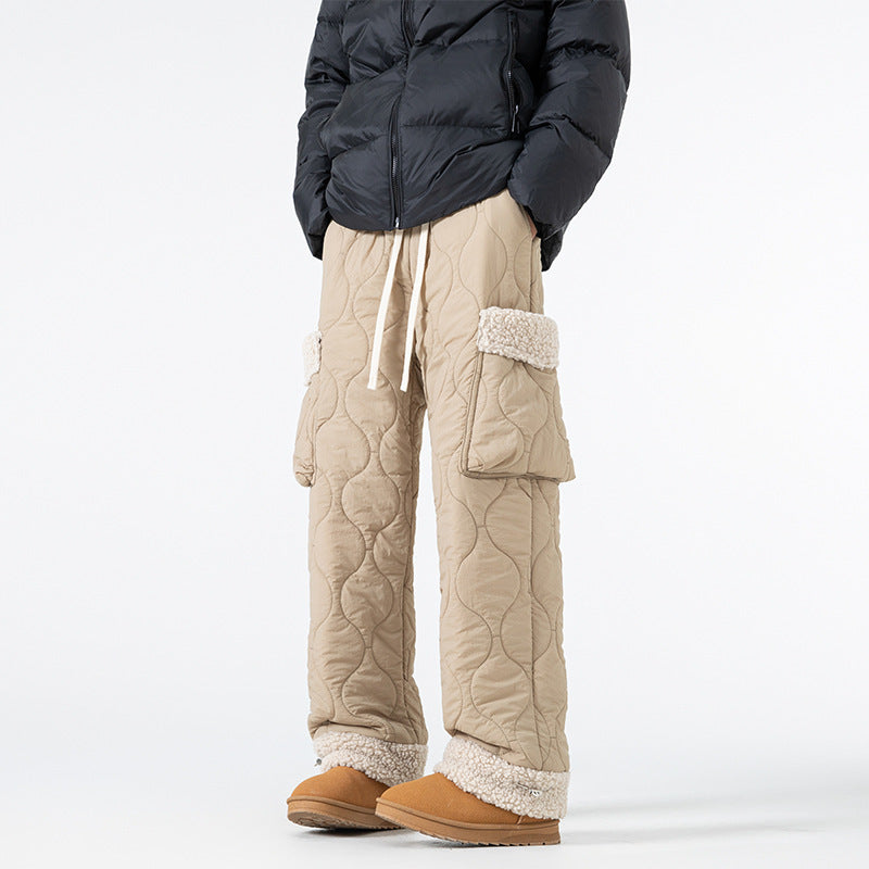 Moda Elite | Spodnie zimowe pikowane z podszewką