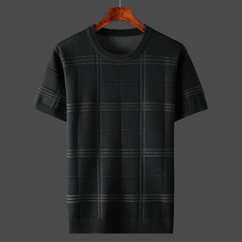 Moda Elite | Sweter dzianinowy z krótkim rękawem