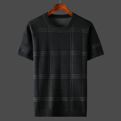 Moda Elite | Sweter dzianinowy z krótkim rękawem