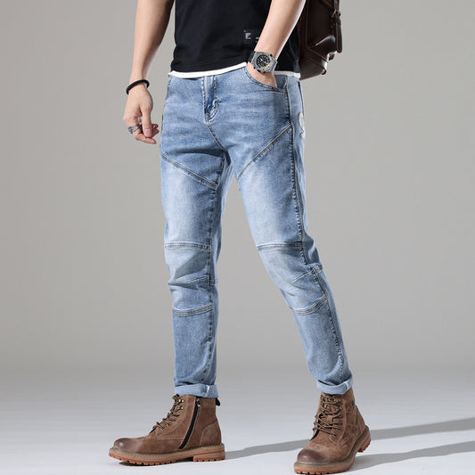 Moda Elite | Jeansy z lekkiego sprania ze stretchem i haftem